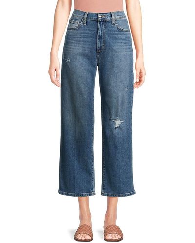 Joe's Jeans High Rise Crop Wide Leg Jeans - Blue