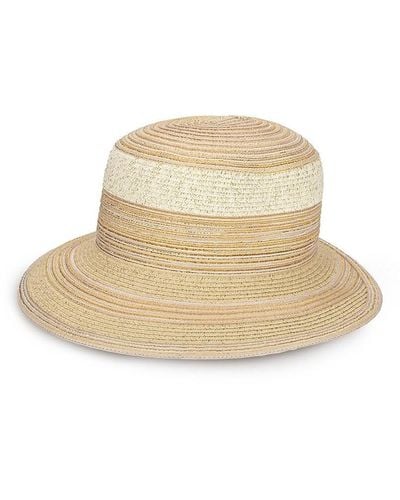 San Diego Hat Colorblock Textured Bucket Hat - Natural