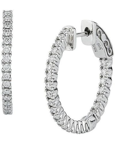 Nephora 14K & Diamond Huggie Hoop Earrings - Metallic