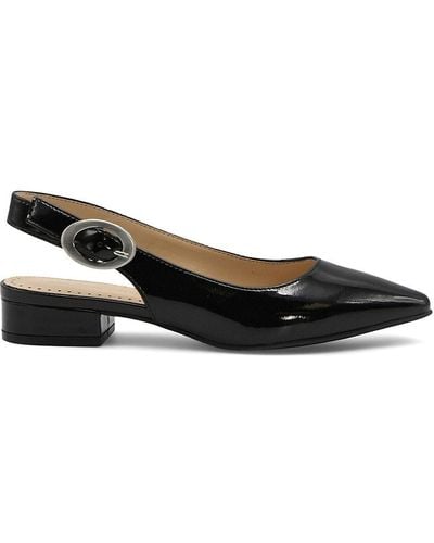 Adrienne Vittadini Papina Block Heel Slingback Court Shoes - Black