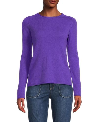 Sofia Cashmere Relaxed Cashmere Sweater - Purple