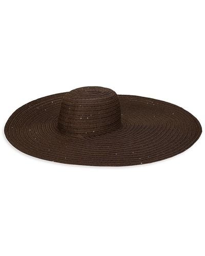 San Diego Hat Santa Rosa Floppy Sequin Sun Hat - Brown