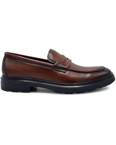 Aston Marc Tuscan Penny Loafers - Brown