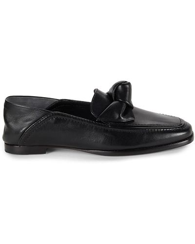 Alexandre Birman Clarita Leather Loafers - Black