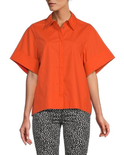 Co. Solid Boxy Shirt - Orange