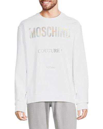 Moschino Logo Crewneck Sweatshirt - White