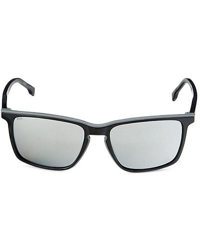 BOSS 1556/o/s 57mm Rectangle Sunglasses - Gray