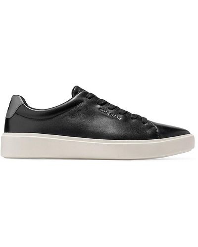 Cole Haan Grand Crosscourt Leather Traveller Sneakers - Black