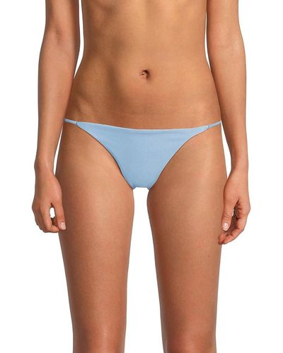 JADE Swim Bare Minimum Solid Bikini Bottom - Blue