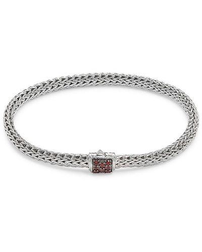 John Hardy Classic Chain Sterling Silver & Treated Sapphire Bracelet - Metallic