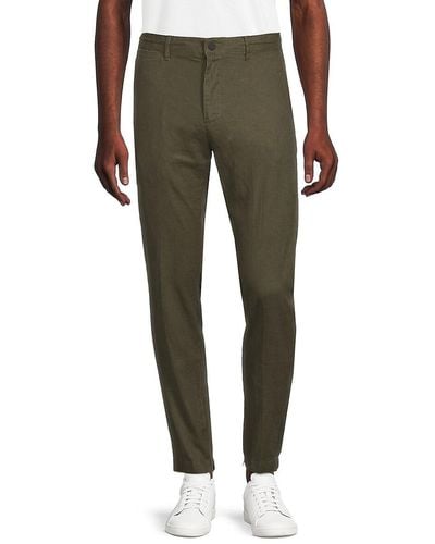 Saks Fifth Avenue 'Stretch 100% Linen Pants - Green