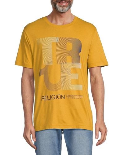 True Religion Logo Graphic Tee - Yellow