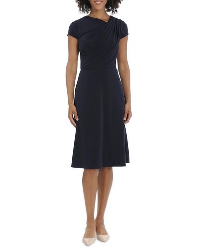 Maggy London Matte Jersey Cap Sleeve Dress - Blue