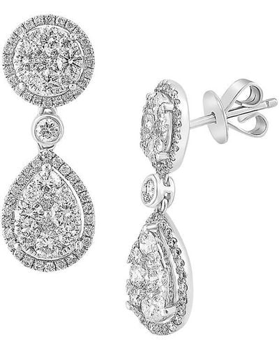 Effy 14K & 2.25 Tcw Diamond Drop Earrings - White