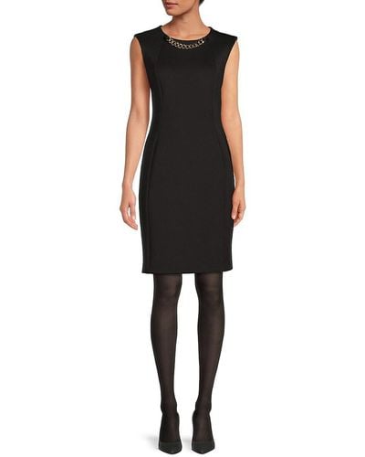 Calvin Klein Embellished Dress - Black