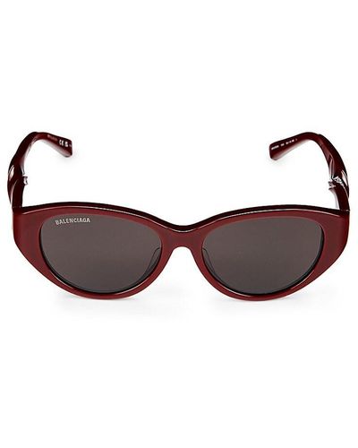 Balenciaga 55mm Oval Sunglasses - Brown