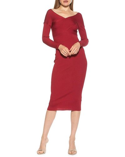 Alexia Admor Christy Crossover Midaxi Bodycon Dress - Red