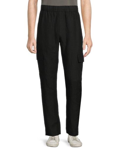 Vince Solid Cargo Trousers - Black