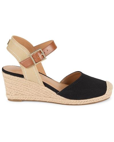 Tommy Hilfiger Nilsa Almond Toe Espadrille Wedge Court Shoes - Natural
