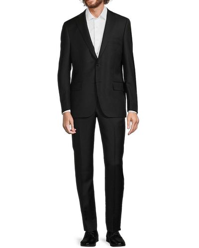 Samuelsohn Milburn Classic Fit Wool Suit - Black