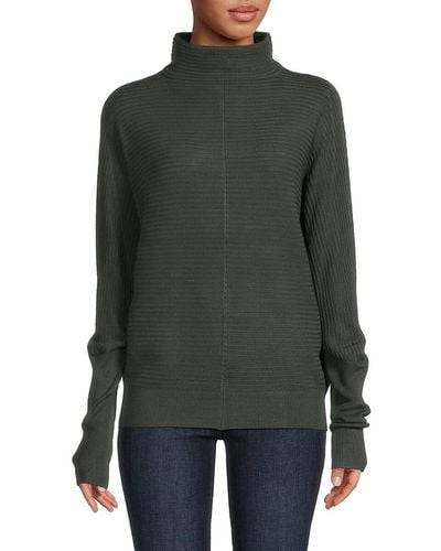 French Connection Babysoft Ribbed Mockneck Sweater - Green
