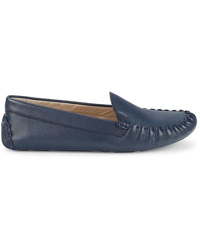 Cole Haan Evelyn Leather Driving Loafers - Blue