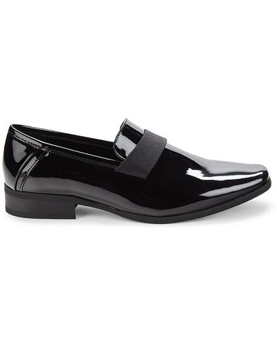 Calvin Klein Bernard Patent Slip On Shoes - Black