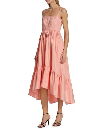 Cinq À Sept Elsie High Low Midi Dress - Pink