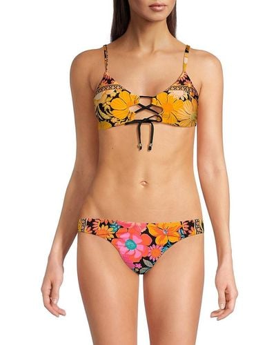 Sunshine 79 79 Flower Power Bikini Top - Orange