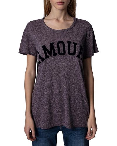 Zadig & Voltaire Amour Crewneck T-shirt - Purple