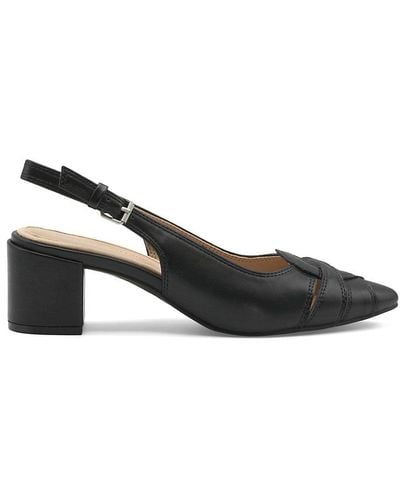 Adrienne Vittadini Pinot Block Heel Slingback Court Shoes - Black