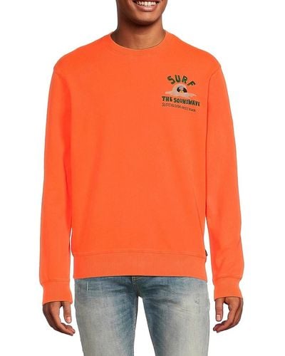 Scotch & Soda Regular Fit Graphic Sweatshirt - Orange