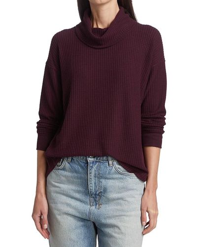 Splendid 'Cowl Neck Sweater - Purple