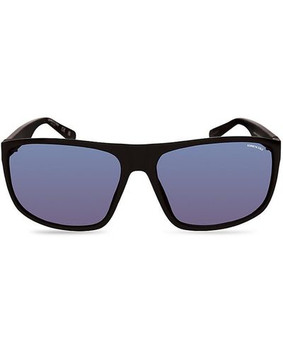 Kenneth Cole 66mm Rectangle Sport Sunglasses - Blue