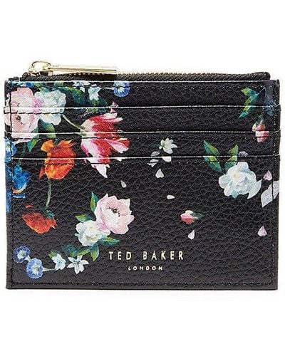 Ted Baker Bronah Floral Leather Card Case - Black