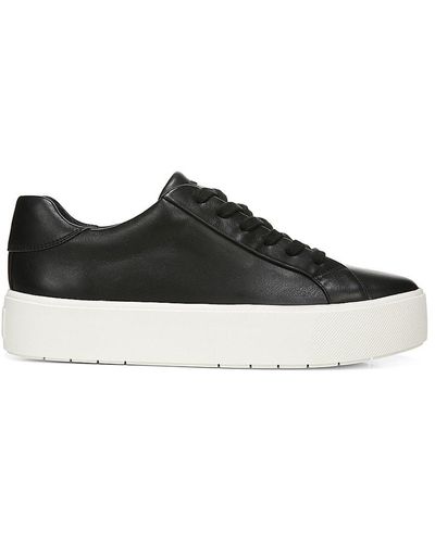 Vince Benfield Leather Platform Sneakers - Black
