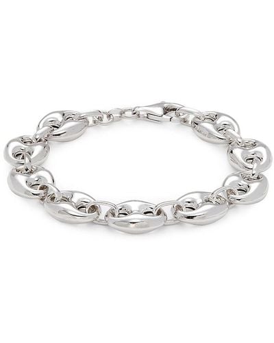 Saks Fifth Avenue Rhodium Plated Sterling Silver Mariner Link Bracelet - Metallic