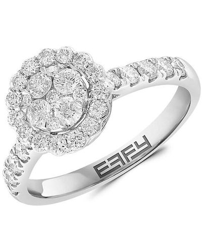 Effy 14K & 0.96 Tcw Diamond Ring - White