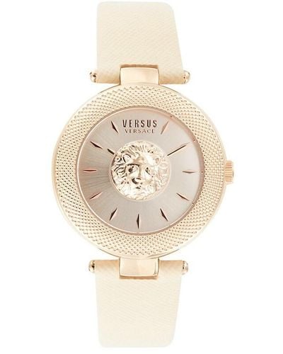 Versus Goldtone Stainless Steel & Leather-Strap Watch - Multicolor