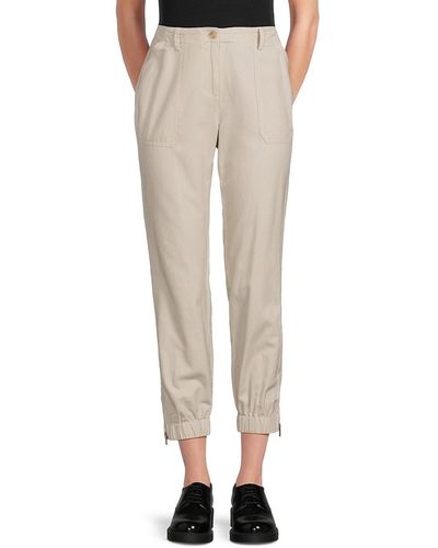 Calvin Klein Solid High Waist Trousers - Natural