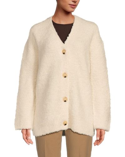 Vince Oversized Teddy Cardigan - Natural