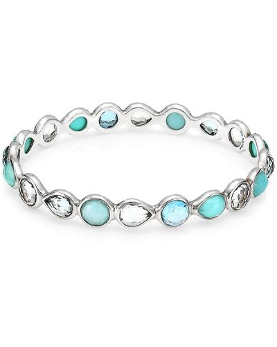 Ippolita Rock Candy Sterling & Multi-Stone All-Around Bangle Bracelet - Blue