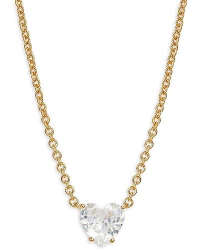 Adriana Orsini Goldtone & Glass Crystal Heart Shaped Necklace - Metallic