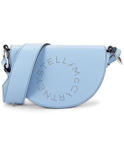 Stella McCartney Linea Logo Saddle Shoulder Bag - Blue