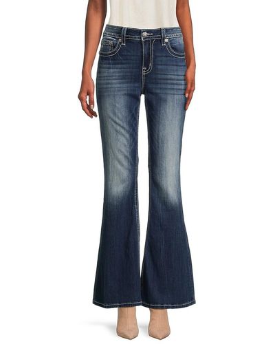Miss Me High Rise Flare Jeans - Blue