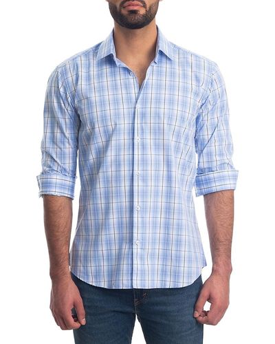 Jared Lang Plaid Shirt - Blue