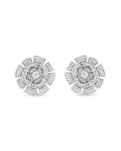 Hueb Labyrinth 18k White Gold & 0.92 Tcw Diamond Stud Earrings