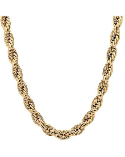 Anthony Jacobs 18K Goldplated Stainless Steel Rope Chain Necklace - Metallic