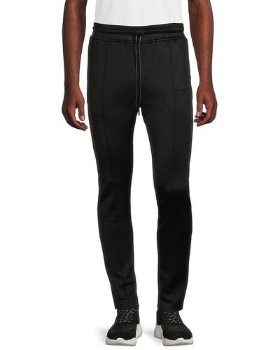 RTA Wayne Solid Drawstring Trousers - Black