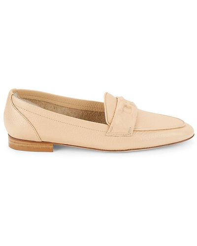 Bruno Magli Morris Leather Bit Loafers - Natural